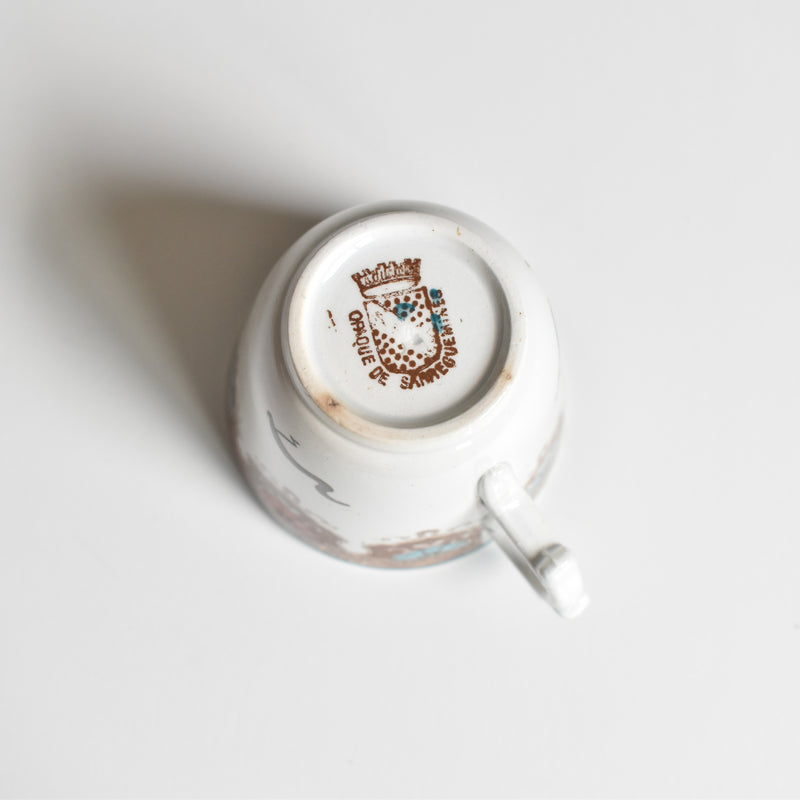 Antique Coffee Cup & Saucer, Sarreguemines D