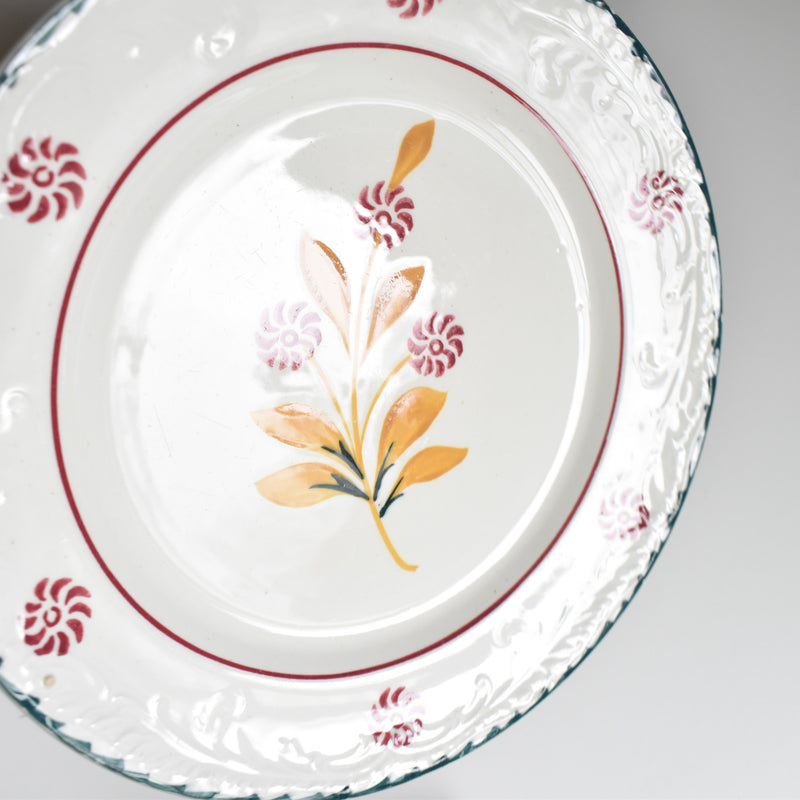 Vintage dessert plate Saint-Amand Ceranord Flower & Relief G