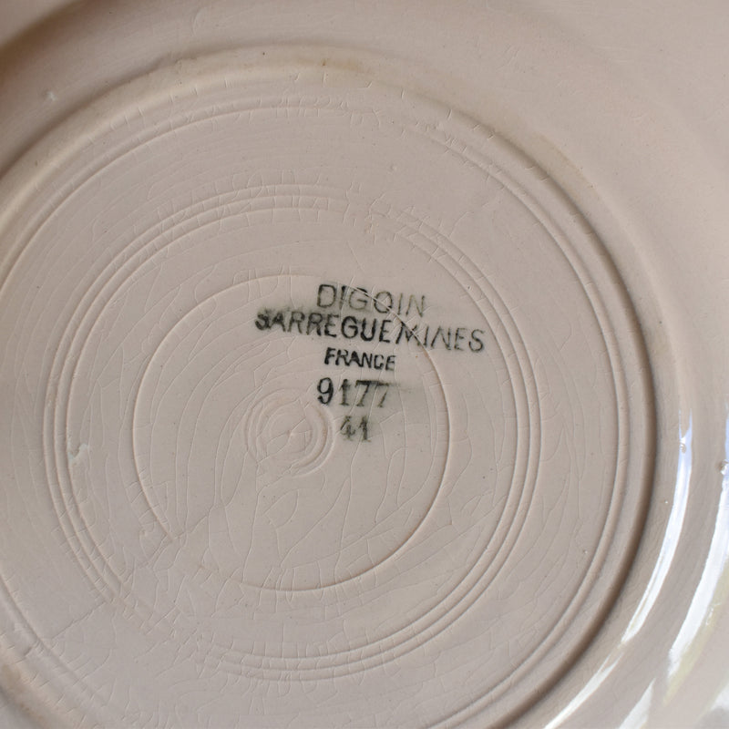 Vintage Dessert Plate Digoin & Sarreguemines 9177