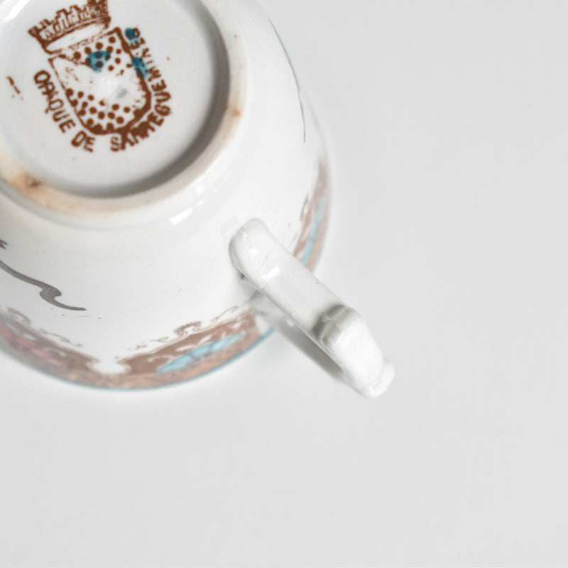 Antique Coffee Cup & Saucer, Sarreguemines D