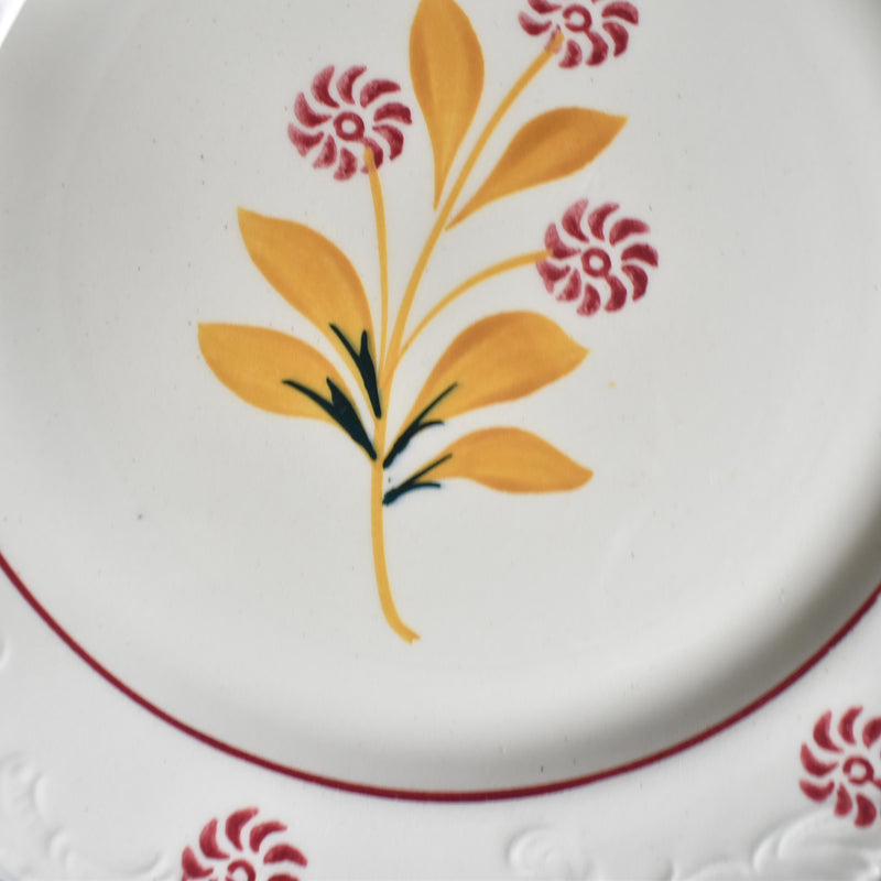 Vintage dessert plate Saint-Amand Ceranord Flower & Relief G