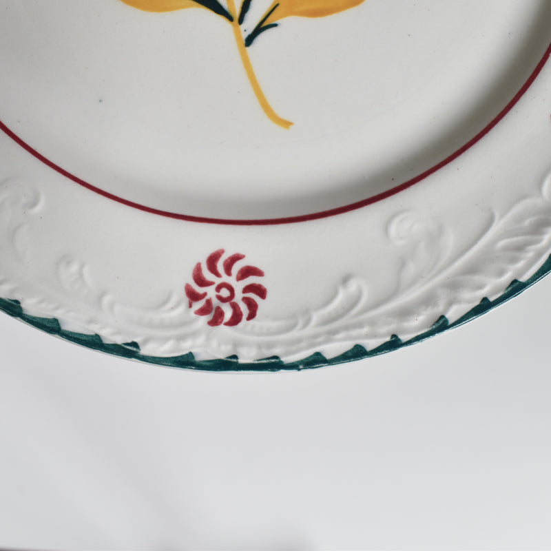 Vintage dessert plate Saint-Amand Ceranord Flower & Relief G