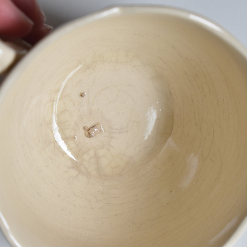 Vintage Cup & Saucer: Digoin & Sarreguemines, Ivoire, Flower Rim