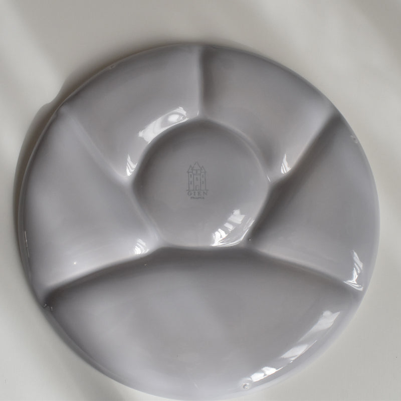 Vintage Fondue Plate Gien Gris A