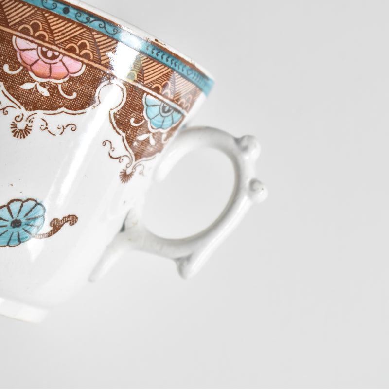 Antique Coffee Cup & Saucer, Sarreguemines D