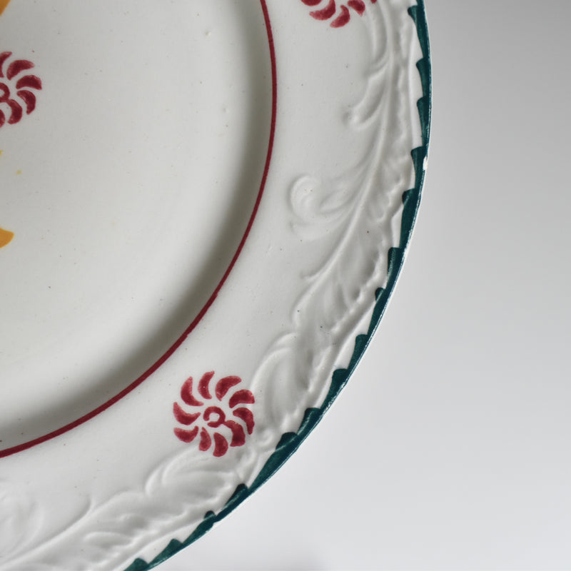 Vintage dessert plate Saint-Amand Ceranord Flower & Relief G