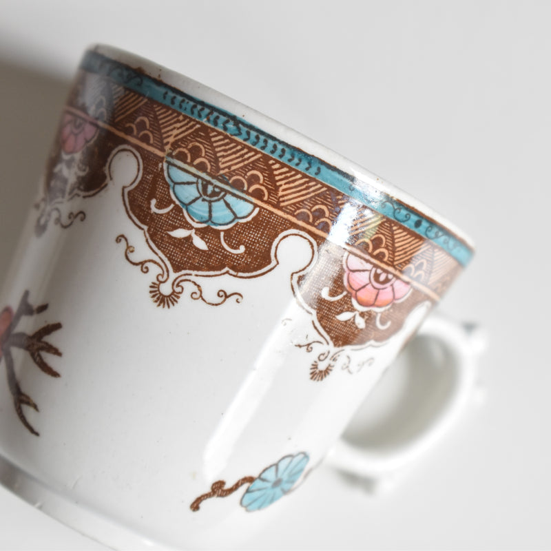 Antique Coffee Cup & Saucer, Sarreguemines D