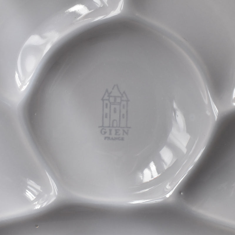 Vintage Fondue Plate Gien Gris A