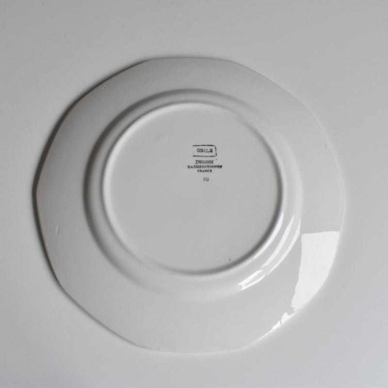 Vintage Plate Digoin & Sarreguemines Odile J