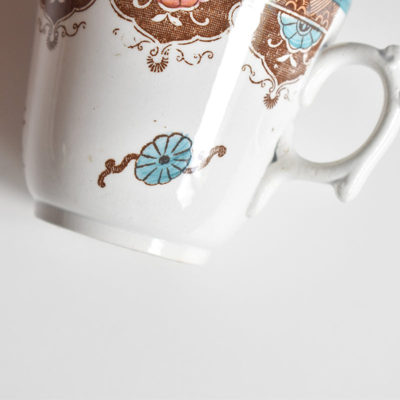 Antique Coffee Cup & Saucer, Sarreguemines D