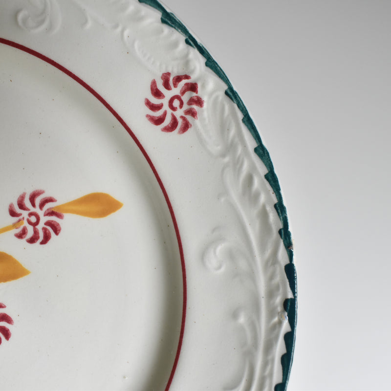 Vintage dessert plate Saint-Amand Ceranord Flower & Relief G