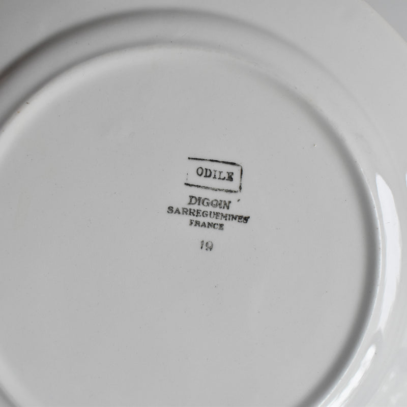 Vintage Plate Digoin & Sarreguemines Odile J