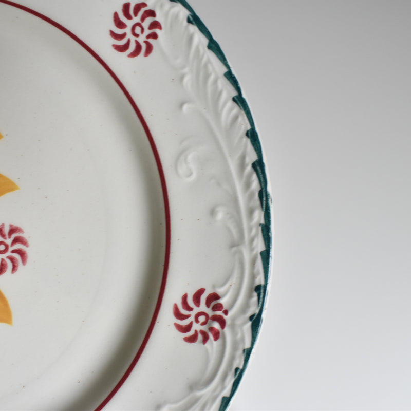 Vintage dessert plate Saint-Amand Ceranord Flower & Relief G