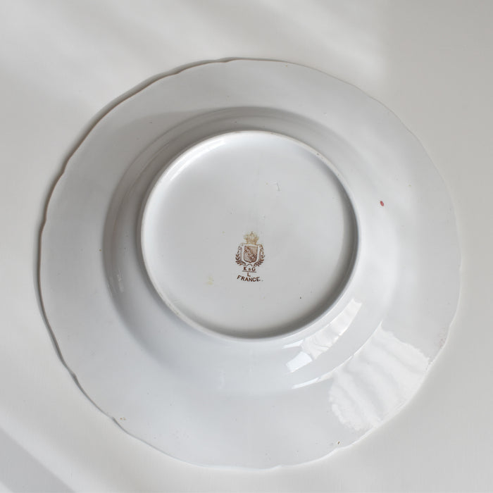 アンティーク深皿 KGリュネヴィル Fleurs roses A