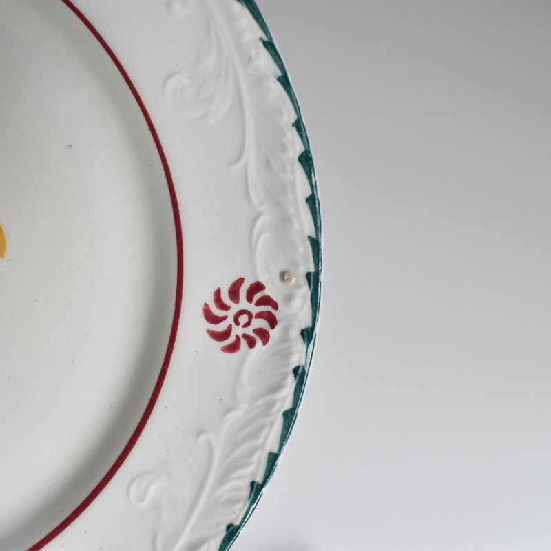 Vintage dessert plate Saint-Amand Ceranord Flower & Relief G