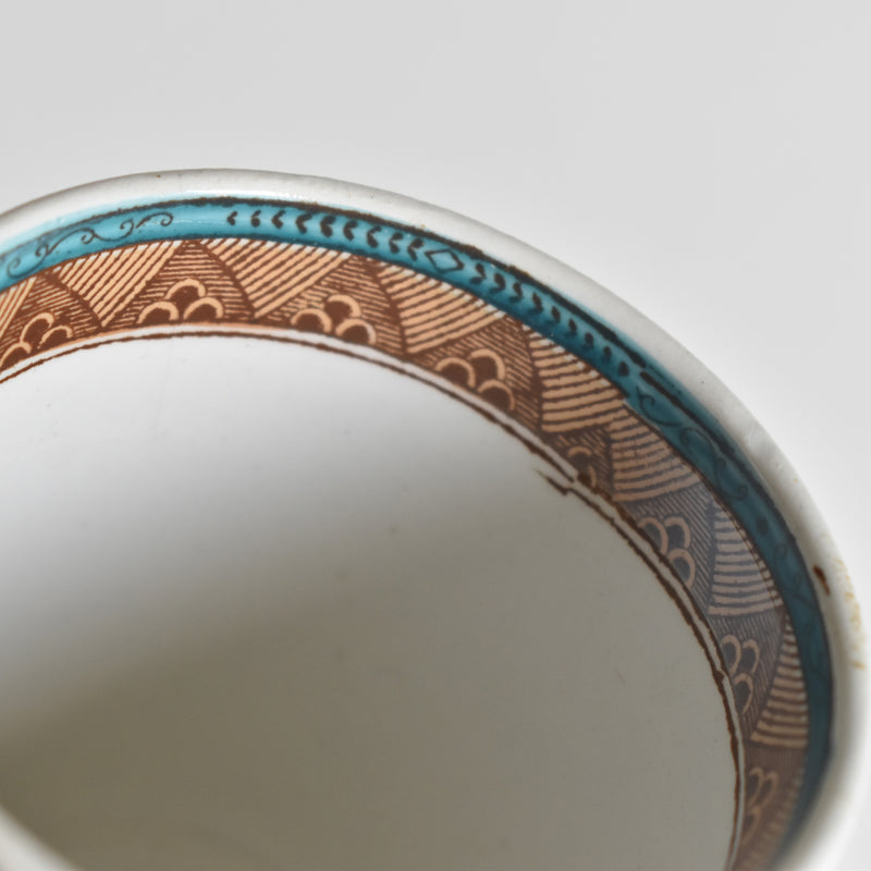 Antique Coffee Cup & Saucer, Sarreguemines D