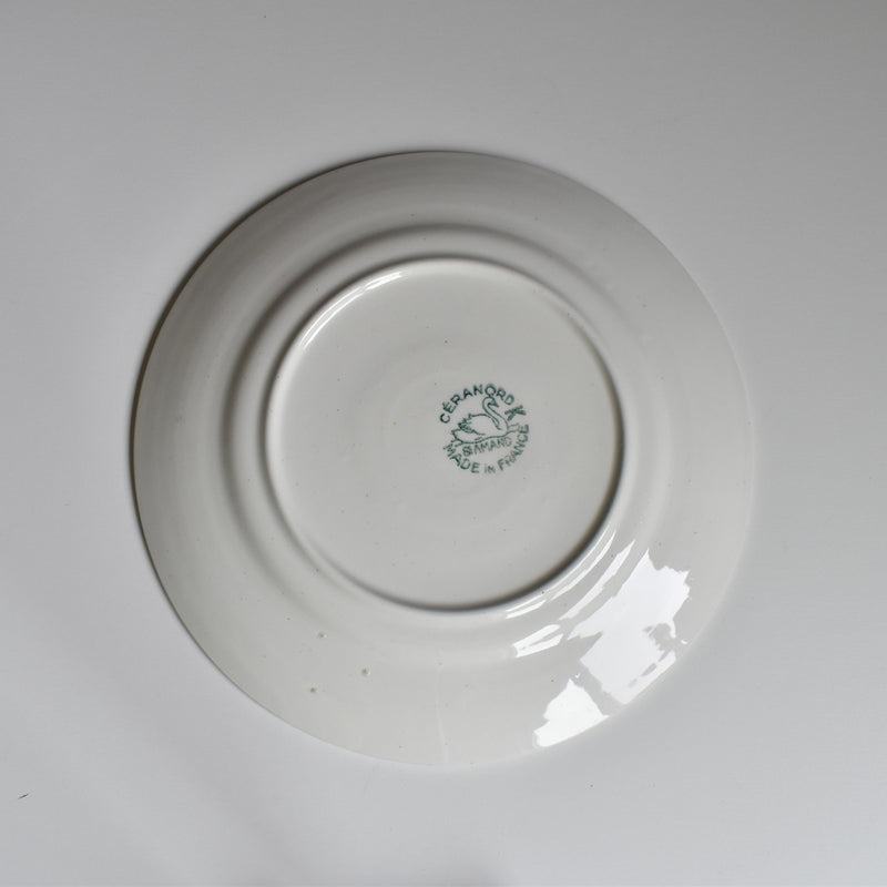 Vintage Dessert Plate, Saint-Amand Ceranord, Flower & Relief, H