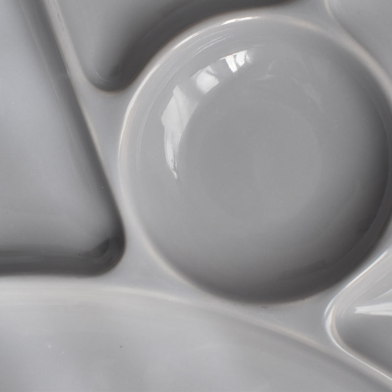 Vintage Fondue Plate Gien Gris A