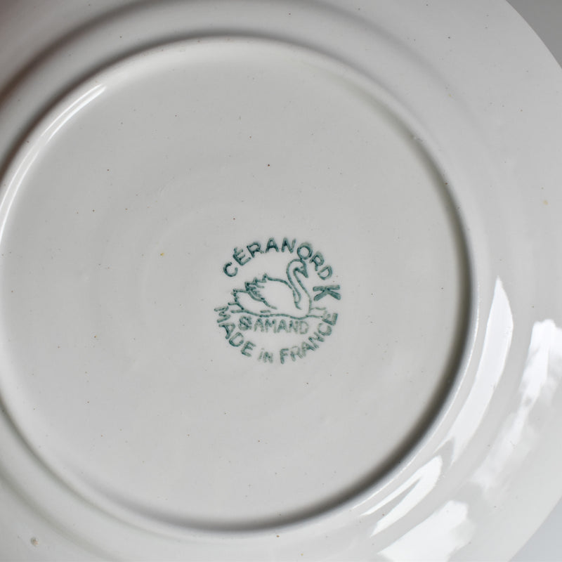 Vintage Dessert Plate, Saint-Amand Ceranord, Flower & Relief, H