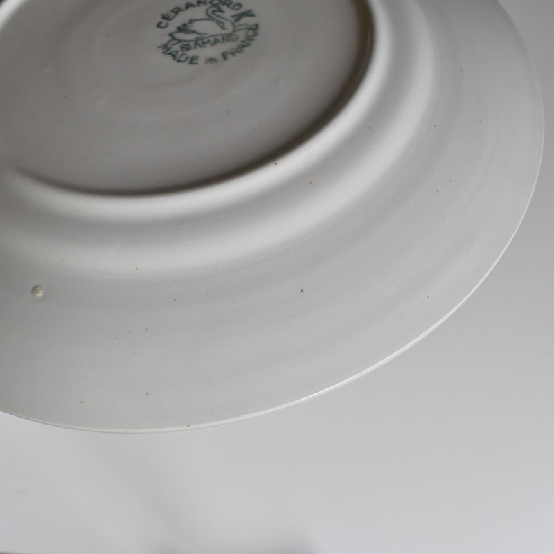 Vintage Dessert Plate, Saint-Amand Ceranord, Flower & Relief, H