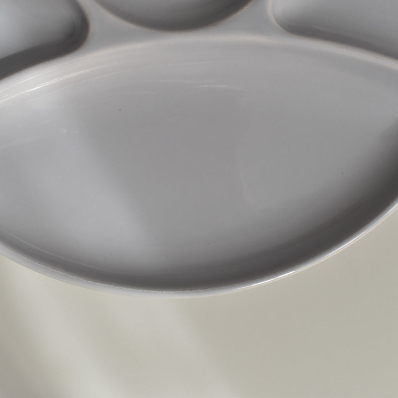 Vintage Fondue Plate Gien Gris A