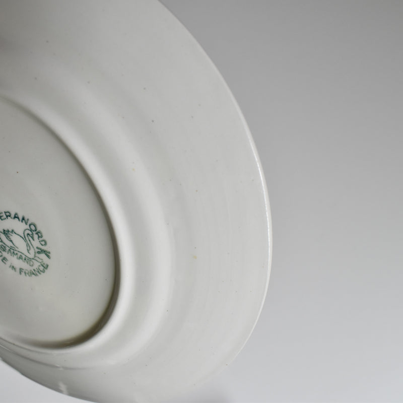 Vintage Dessert Plate, Saint-Amand Ceranord, Flower & Relief, H