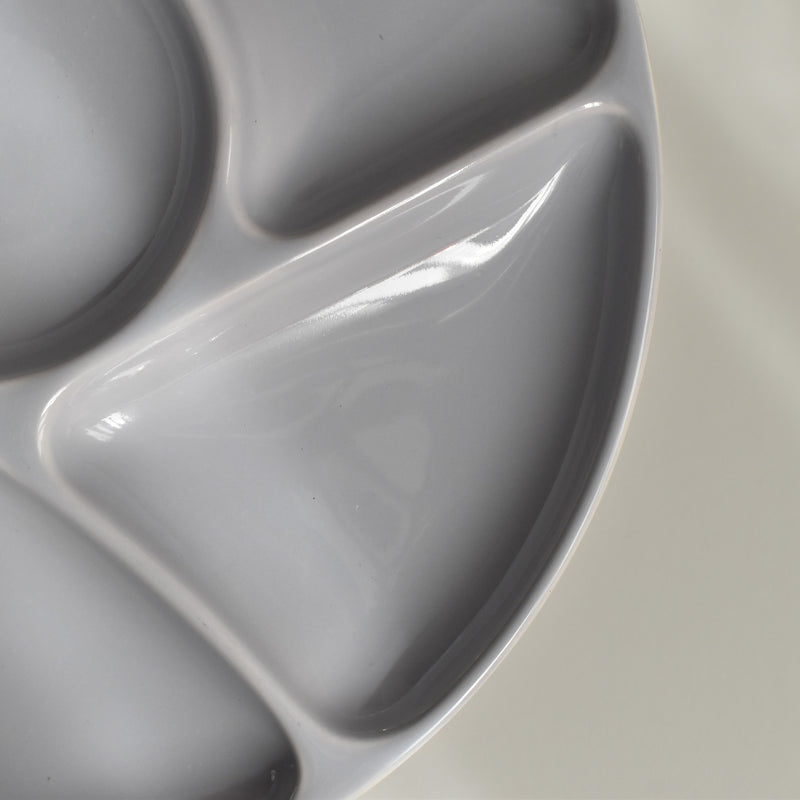 Vintage Fondue Plate Gien Gris A