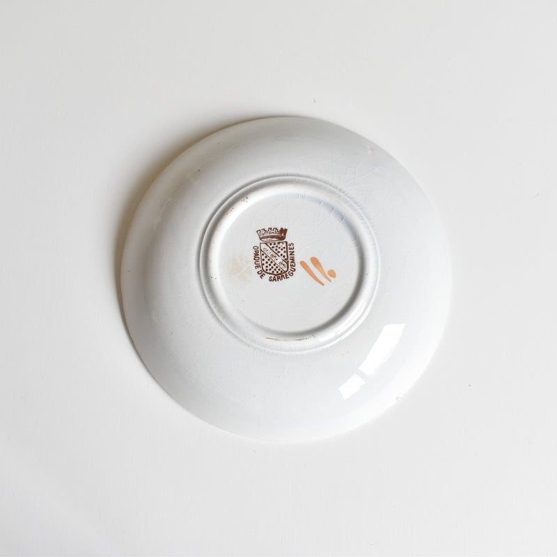 Antique Coffee Cup & Saucer, Sarreguemines E