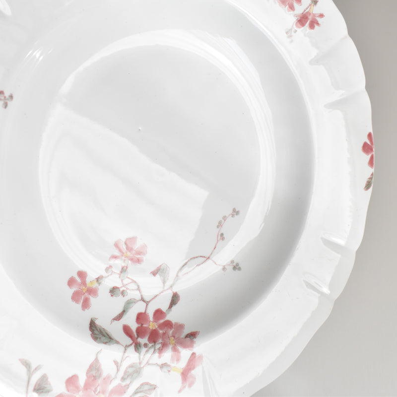 Antique Deep Plate KG Lunéville Fleurs roses A