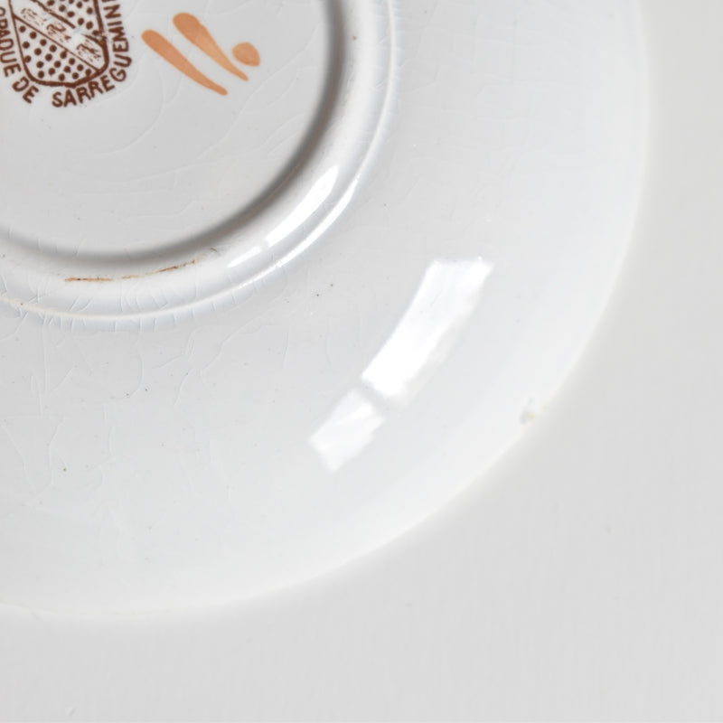 Antique Coffee Cup & Saucer, Sarreguemines E