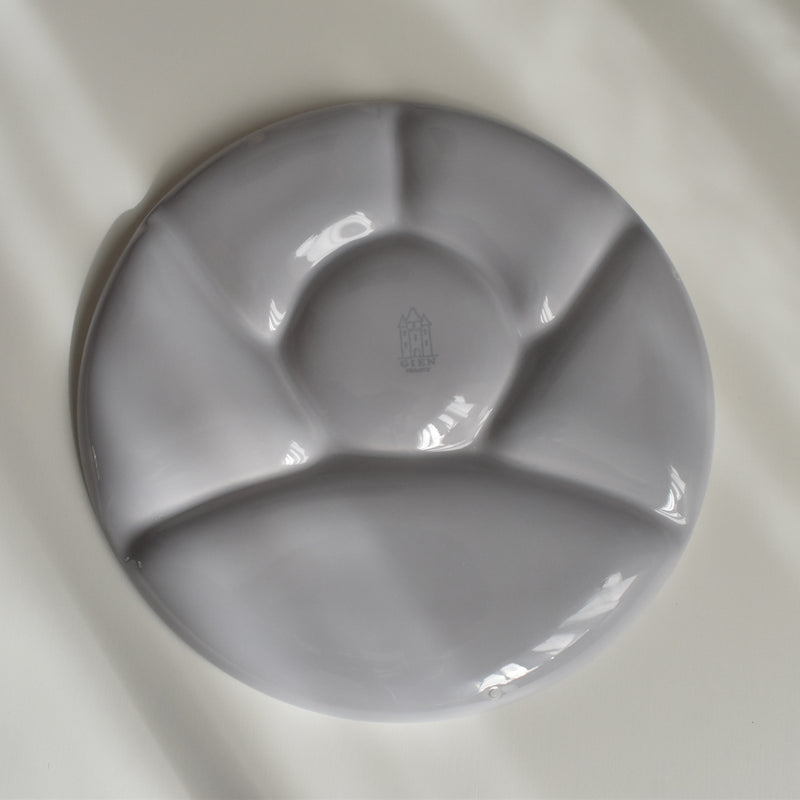 Vintage Fondue Plate Gien Gris B