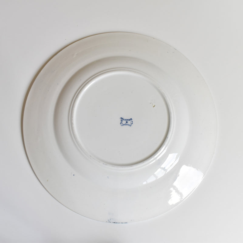 Antique Plate KG LUNEVILLE Moustier B