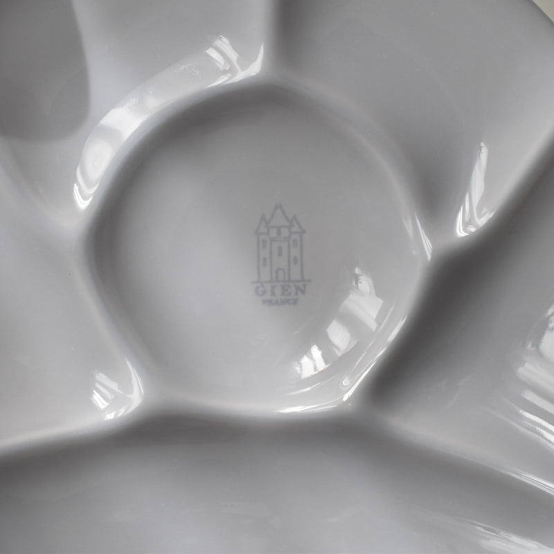 Vintage Fondue Plate Gien Gris B