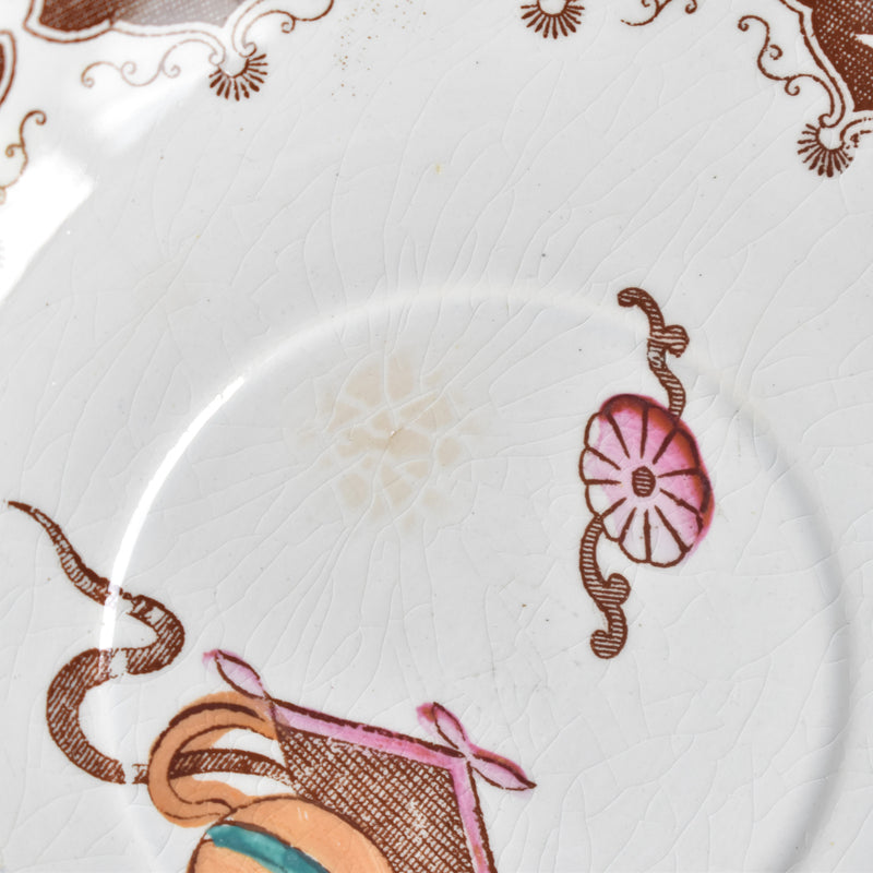 Antique Coffee Cup & Saucer, Sarreguemines E