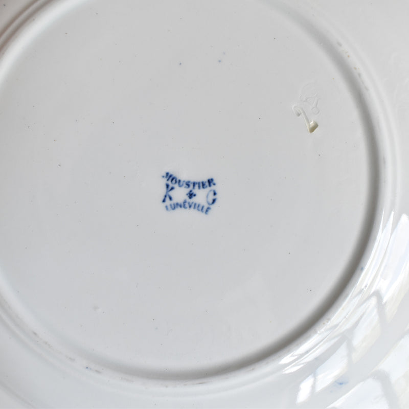 Antique Plate KG LUNEVILLE Moustier B