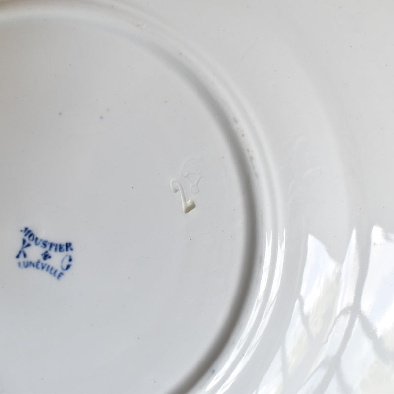 Antique Plate KG LUNEVILLE Moustier B