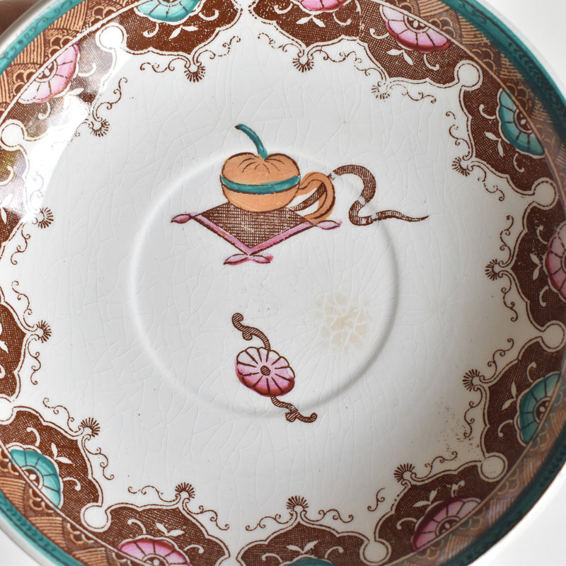 Antique Coffee Cup & Saucer, Sarreguemines E