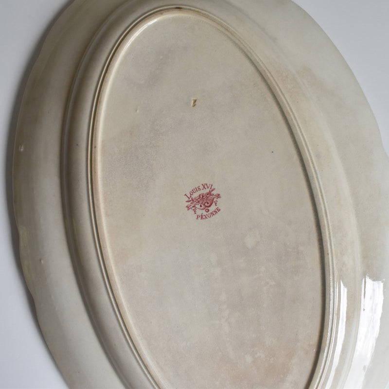 Antique Oval Platter, Pecsone, Louis XVI