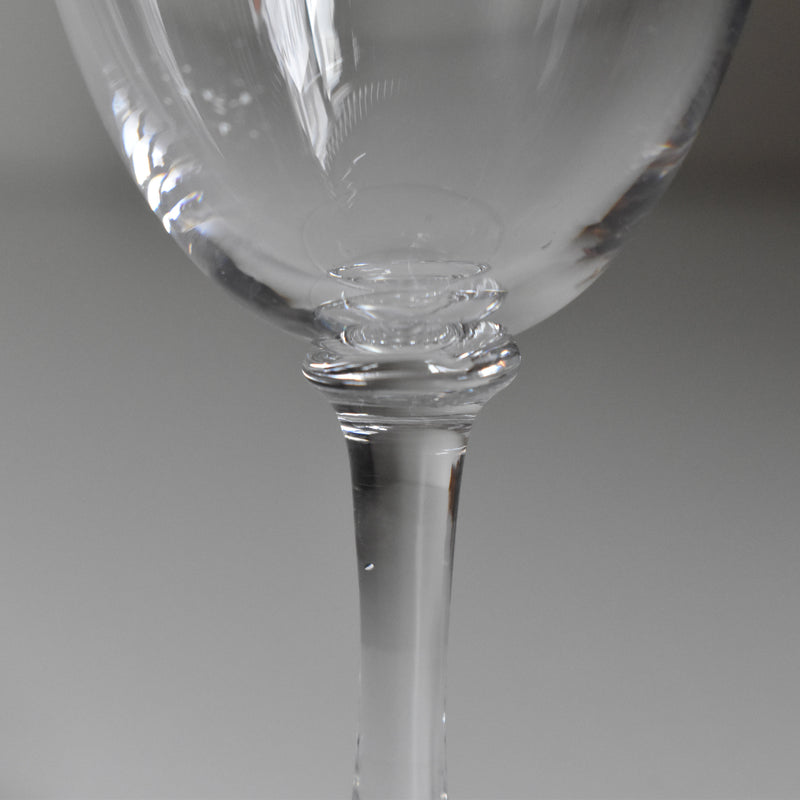 Antique Wine Crystal Glass PORTIEUX Guillochage PP