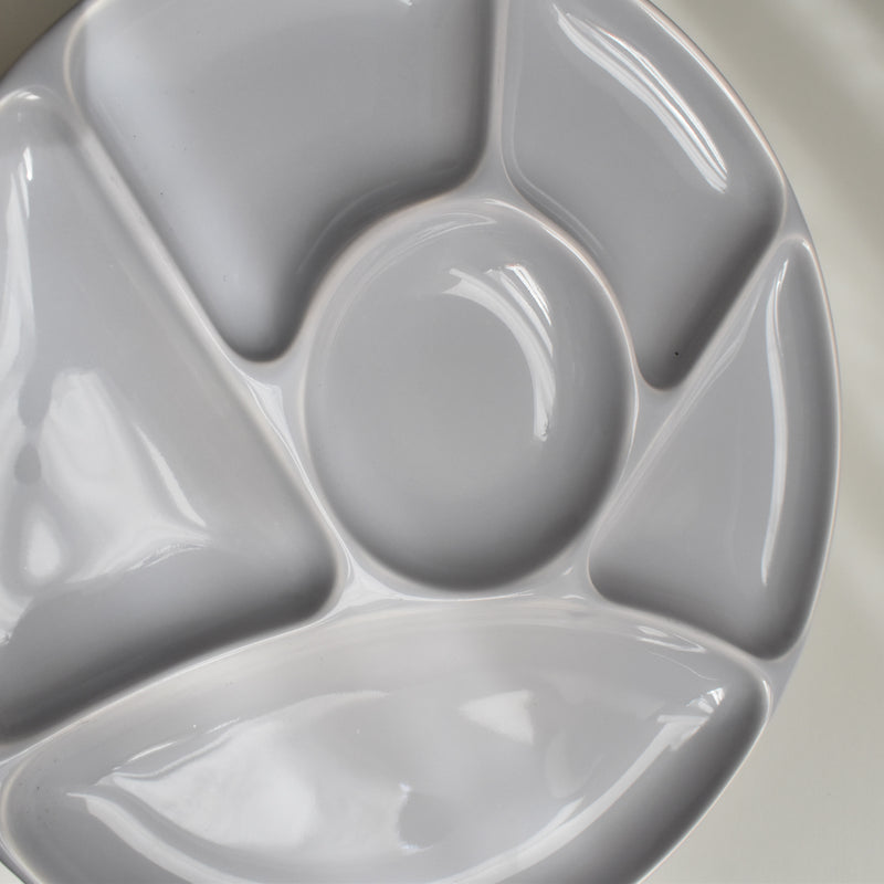 Vintage Fondue Plate Gien Gris B