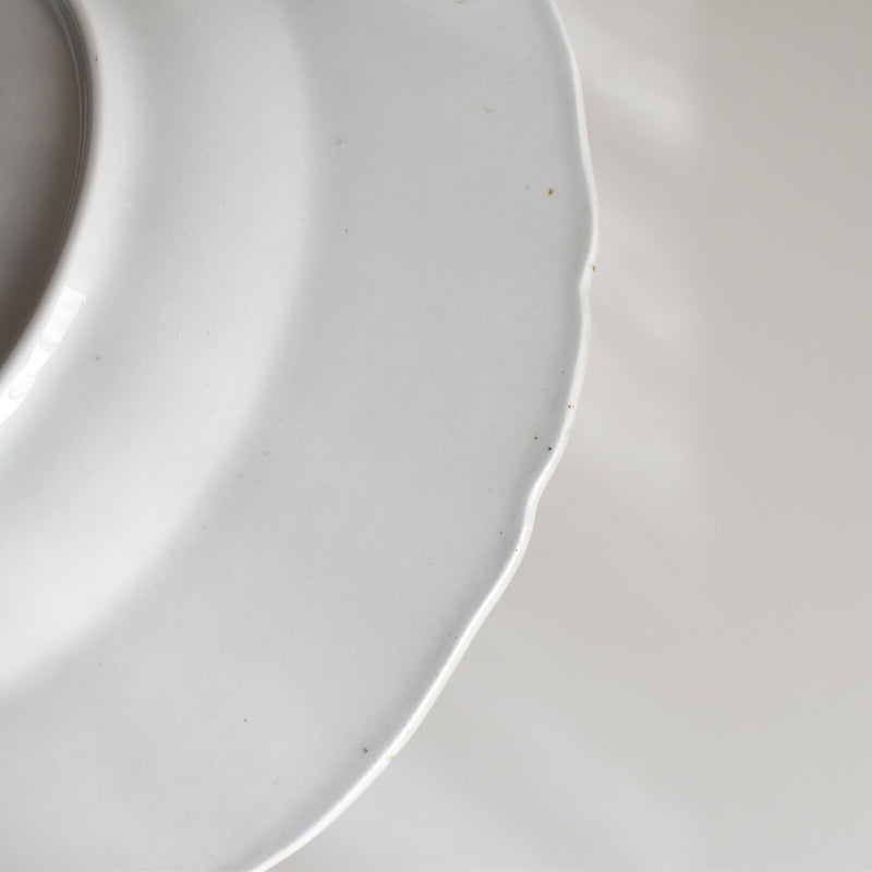 Antique deep plate KG Luneville Fleurs roses B