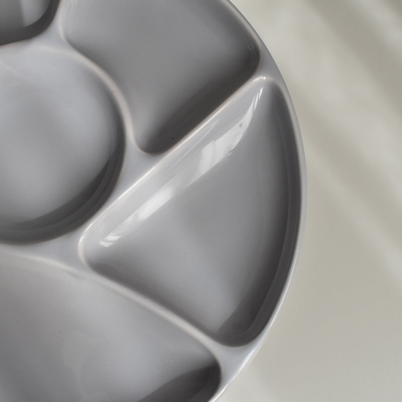 Vintage Fondue Plate Gien Gris B