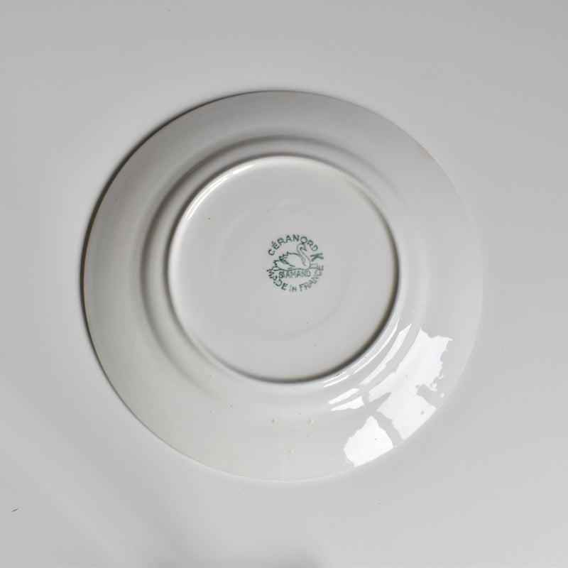 Vintage Dessert Plate, Saint-Amand Ceranord, Flower & Relief I