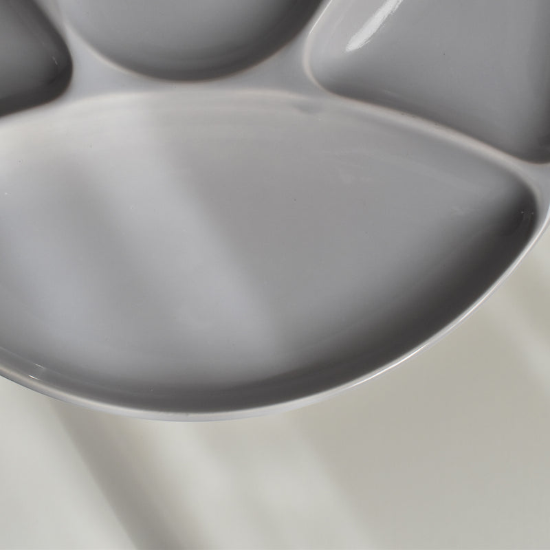 Vintage Fondue Plate Gien Gris B