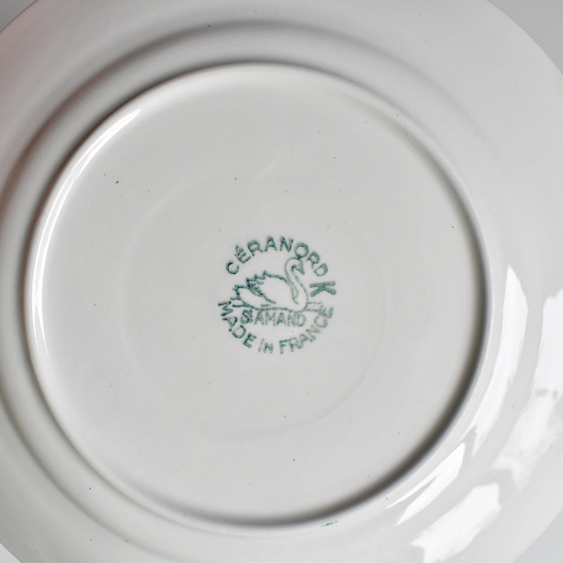 Vintage Dessert Plate, Saint-Amand Ceranord, Flower & Relief I