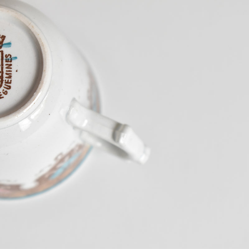Antique Coffee Cup & Saucer, Sarreguemines E