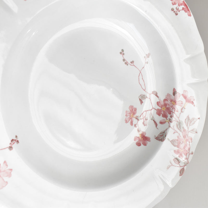 Antique deep plate KG Luneville Fleurs roses B