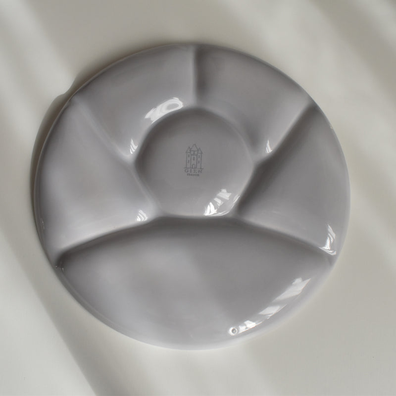 Vintage Fondue Plate Gien Gris C