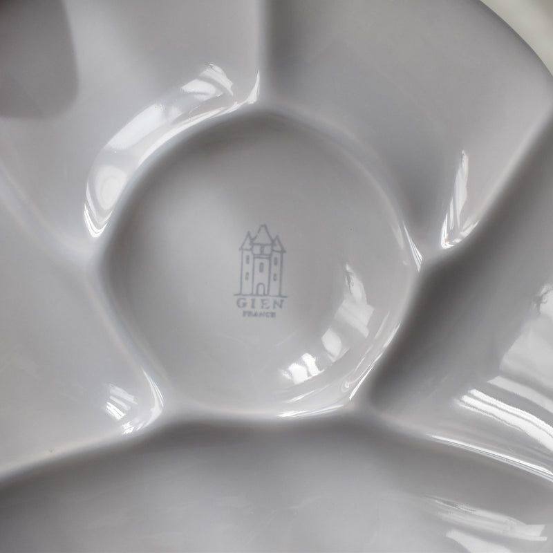 Vintage Fondue Plate Gien Gris C