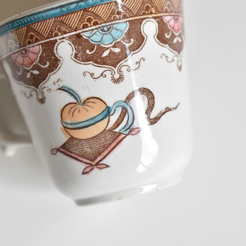 Antique Coffee Cup & Saucer, Sarreguemines E